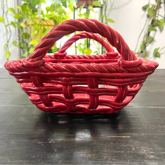 Ceramic Red Woven Chill and Heat Serving Basket - Picture 4 of 9